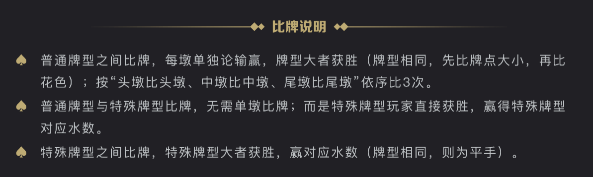 十三水游戏比牌说明
